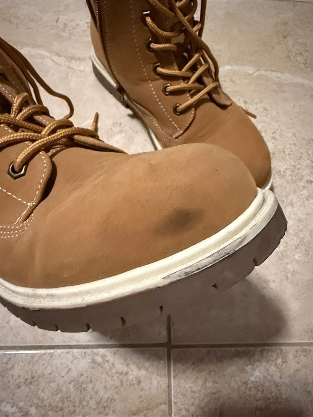 Boy’s Tan Lace-Up Boots